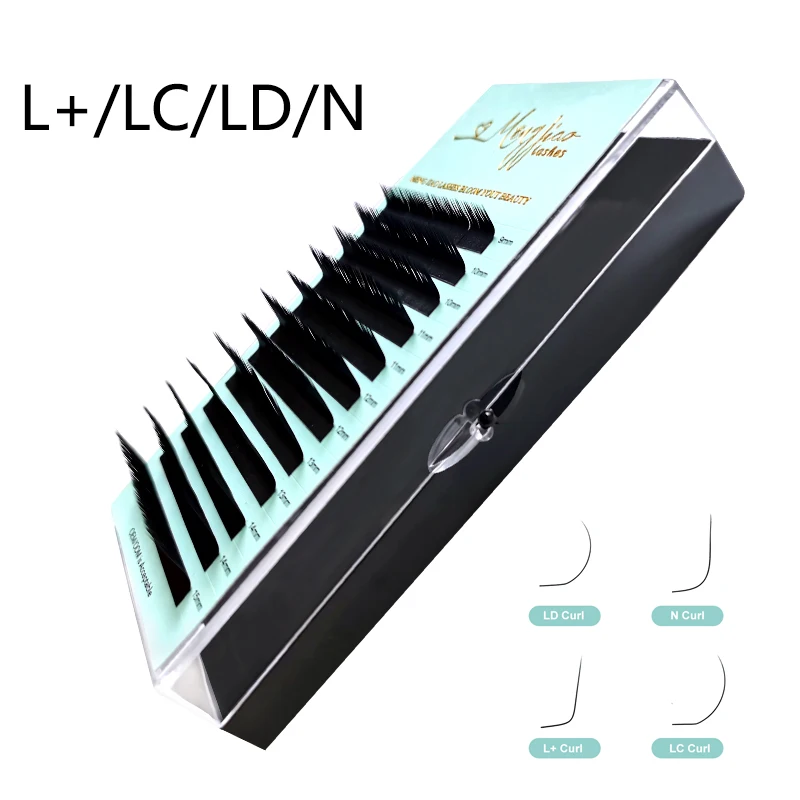L +/Lc/Ld/N Curl Extension Ciglia Mix Length Classic Eyelash Individual Wispy Lashes Acceopt Crea Il Tuo Logo Prezzo All'Ingrosso