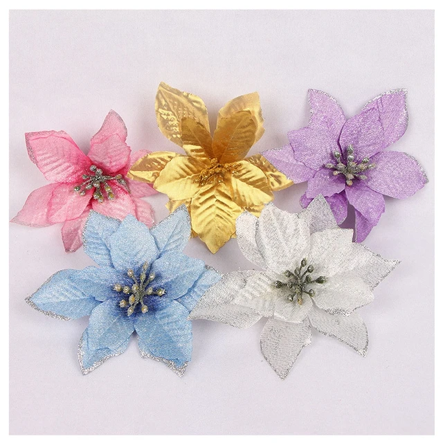 Artificial Glitter Flowers Decoration