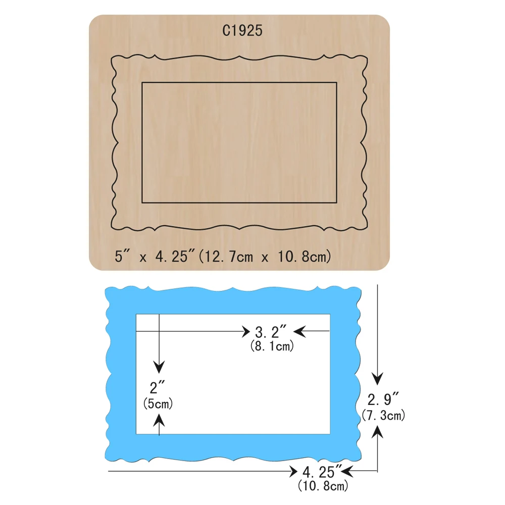 Фоторамка Деревянная под давлением Скрапбукинг C1925 Трафаретный вырубной штамп