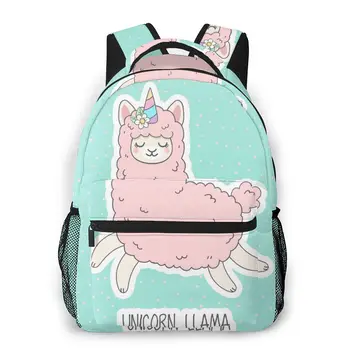 

Women Backpack Kids School Bag for Teenage Girls Cute Fluffy Unicorn Llama Female Laptop Notebook Bagpack Travel Back Pack 2020