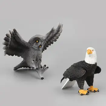 

imulation White-headed Eagle/Owl Animal Figure Collectible Toys Raptor Animal Action Figures Kids Plastic Cement Toys Children