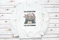 Милый спальный Тоторо Snorlax для мужчин унисекс crewneck свитер Повседневная забавная Милая худи в стиле аниме для мужчин