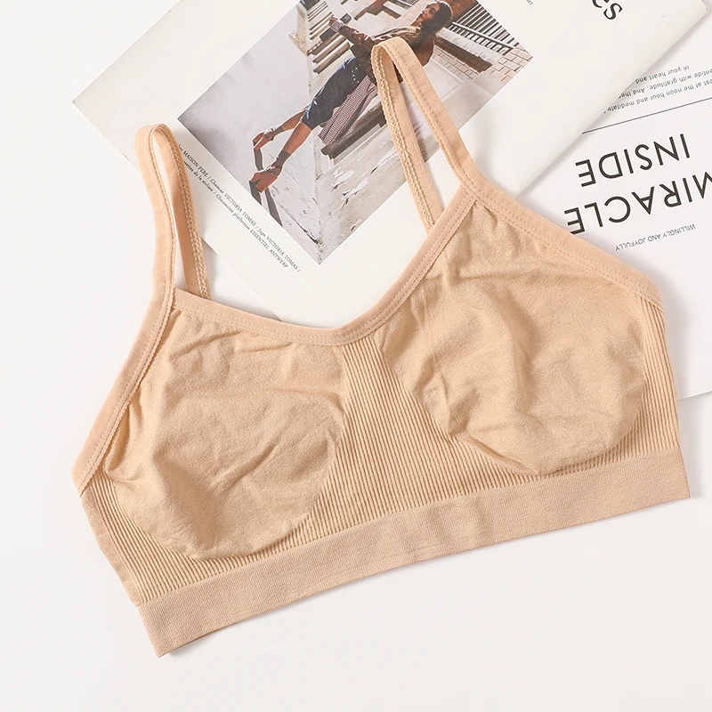 Women's Seamless Push-Up Tube Top - Soft, Non-Wired, Solid Color Crop Top Lingerie