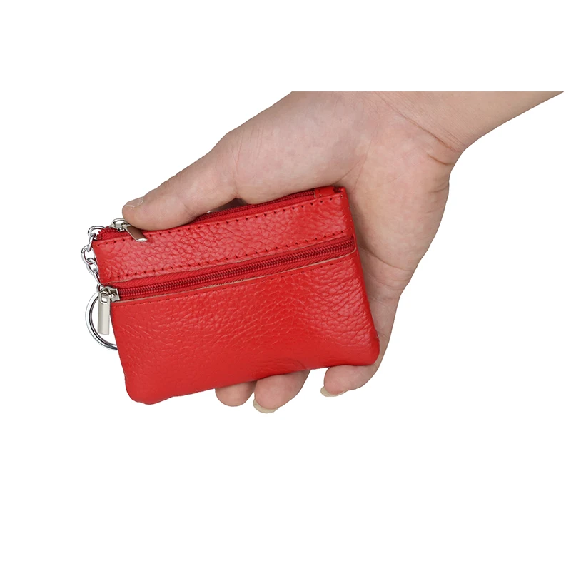 

F0002 Factory customize genuine cowhide leather key bag small wallet bus card bag cross border change coin bag wholesale