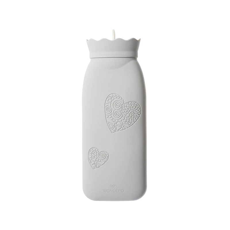 Xiaomi Jordan&Judy, милая ручная теплая грелка, мини горячие портативные бутылки для воды, мини грелка для рук, карман для девочек, подарок для друга - Color: Grey Size L