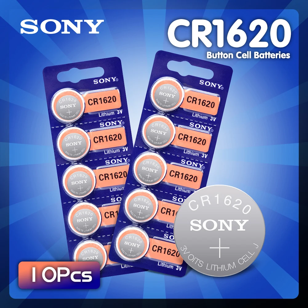CR1620 Battery 6 Count DL1620 3V Lithium Coin Cell 