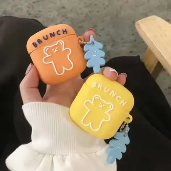 

For W04 W04 Pro TWS Bluetooth Earphone 5.0 True Wireless Headphones case W04 Pro Cartoon Headset case Silicone Protection Case