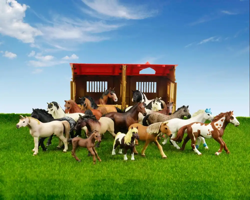 44 Jenis Hewan Ternak Appaloosa Harvard Hannover Clydesdale Kuartal Kuda Arab Koleksi Farm Stabil Gambar Model Mainan Anak
