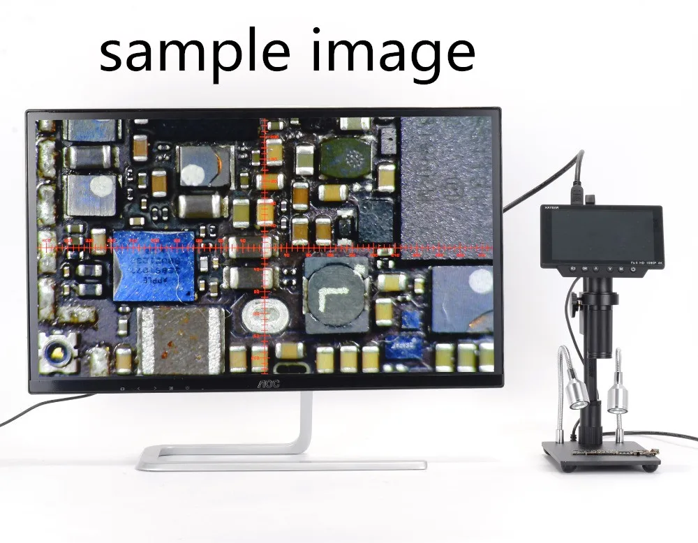 Digita USB микроскоп камера 5 дюймов экран 16MP 4K 1080P 160FPS USB и wifi цифровой промышленный 8X микроскоп
