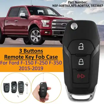 

3 Buttons Modified Flip Folding Remote Key Fob Shell Smart Key Case For Ford F-150 F-250 F-350 2015-2019 N5F-A08TAA 5923667