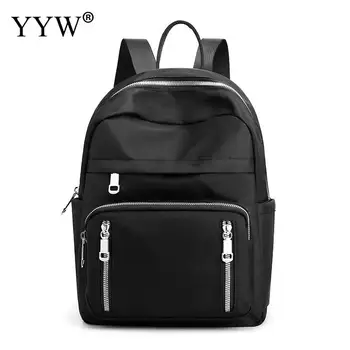

2020 Casual Nylon Backpack Women Black Waterproof School Bags For Teenage Girls Large Capacity Travel Tote Shoulder Packbag