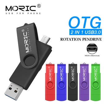 

Newest Moric 2 In1 usb 3.0 OTG usb drive 16GB 32GB 64GB pen drive 128GB 256GB flash drive Pendrive memoria cel usb for phone