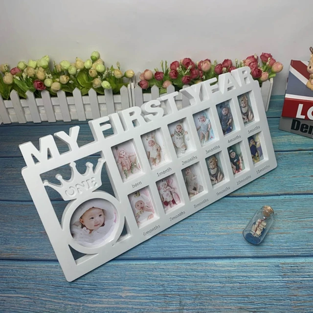 My First Year Baby Keepsake Frame 0-12 Months Pictures Photo Frame Souvenirs Kids Growing Memory Gift hot
