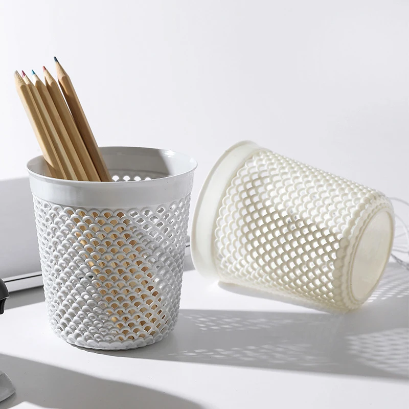 Pen Holders Makeup Brush Storage Creative Holder Simple Solid Color Hollow Desktop Office / Student Supplies | Дом и сад