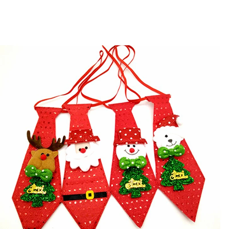 

Рождественский подарок, новый детский мультяшный Санта, снеговик, олень, светящийся галстук, маленькая игрушка, рождественское светодиодное украшение для вечеринки, детские игрушки, светящиеся в темноте