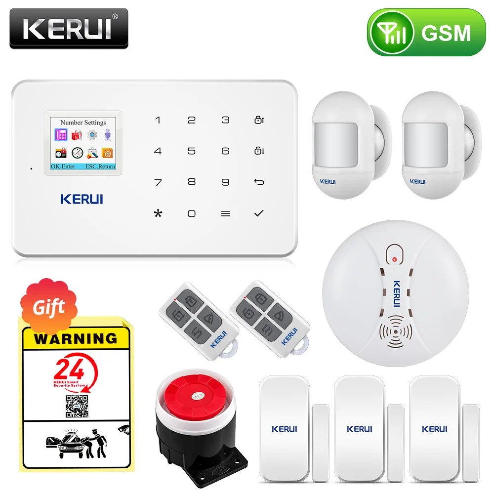 Details about   KERUI WP7 App Control Wifi Home Security Alarm System Loud Siren Door Gap Sensor 