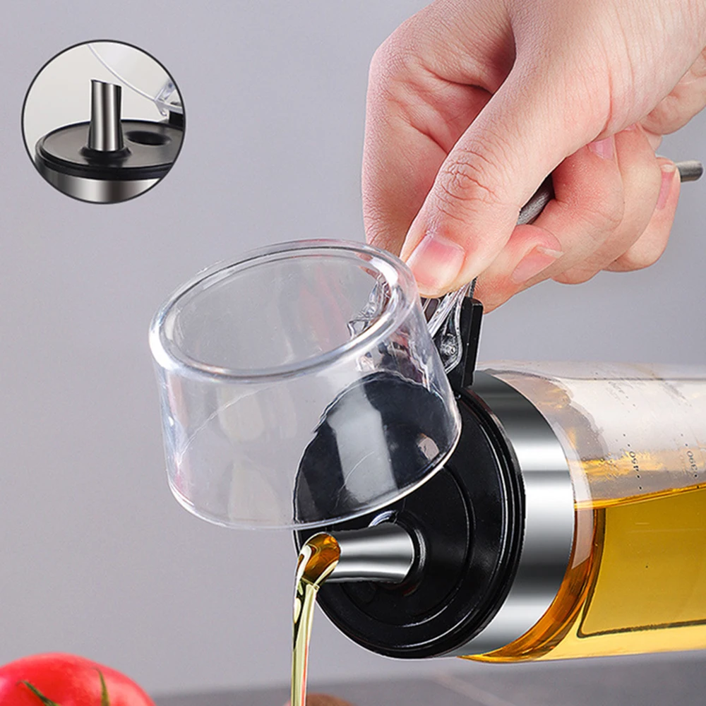 

Oil Bottle Cooking Baking Vinegar Barbecue Condiment Bottle Household glass leak-proof Salt Sesame Bottle With Lid Kitchen Tools