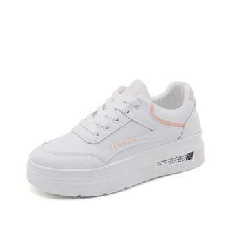 

2020 Breathable White Shoes Women's Running Shoes Thick Bottomed Extra High WOMEN'S Shoes Casual 0321
