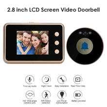Sonnette numérique LCD TFT 2.8 pouces, caméra sans fil, vidéo électronique, Vision nocturne, œil d'extérieur