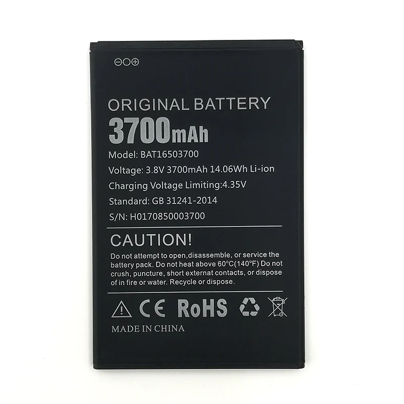 100% Оригинальный аккумулятор 3700 мАч BAT16503700 Для DOOGEE x7 x7s Doogee X7 Pro мобильный телефон