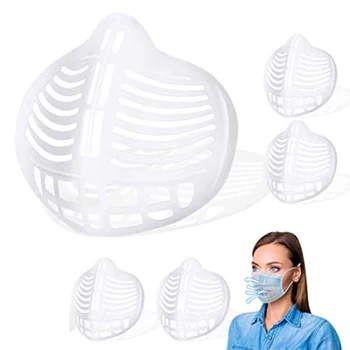 

Face Lipstick Protector Mask Inner Bracket 3D Comfort Breathable Reusable Silicone Face Inner Bracket Support Frame M2