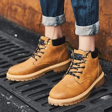 Модные мужские кожаные ботинки Martens; Зимняя мужская обувь; Водонепроницаемая повседневная обувь; Мужская брендовая Роскошная Свадебная обувь; мужские ботинки; Botas