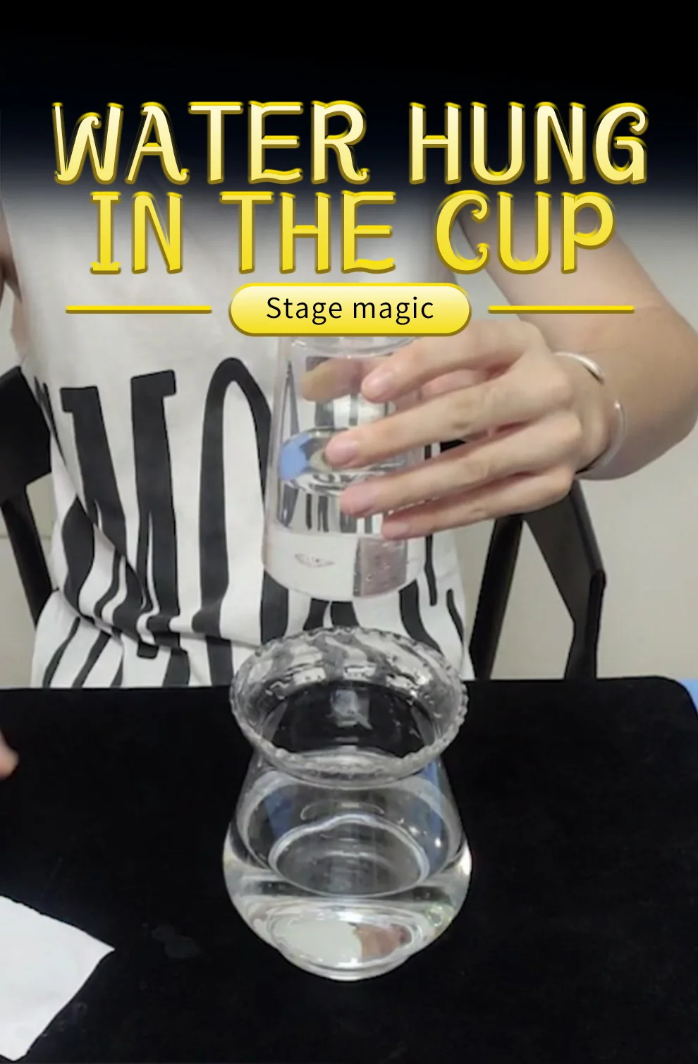 Магический трюк чашки реквизит вода вверх дном не выльется из пародия игрушки Хэллоуин вечерние крупным планом представление