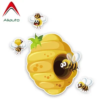 

Aliauto Funny Car Sticker Bees Build Beehives Originality Accessories Decora Vinyl Decal for Honda Fit Prius Priora,16cm*16cm
