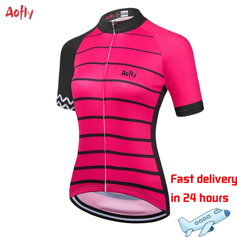 Kafitt Women's Short Sleeve Jersey Bike Clothing Ropa Ciclismo Road Bicycling Shirt Quick-Drying Uniform Breathable Summer
