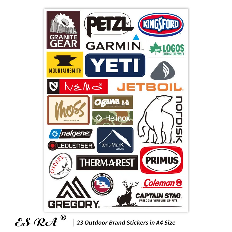 Camping Stickers Brand Outdoor Laptop Decals Logo Waterproof Vinyl