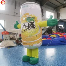 Соковые питьевые продукты реклама надувная ходьба мультфильм для продажи, наружная реклама продвижение надувной движущийся костюм