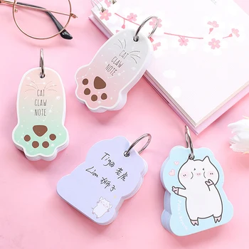 

1PC Cute Empty Page Blank Kraft Paper 50 Pages Notepad Word Study Card Portable Memo Pad