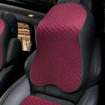 

Car Seat Headrest Pillow Memory Foam Leather Car Neck Pillow Car Seat Headrest Neck Rest Cushion for Neck Support Massage Travel
