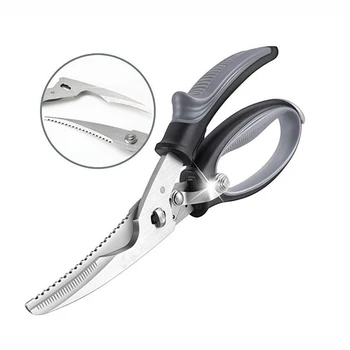 

ZEMEN Steel Kitchen Scissors Poultry Shears Come-apart Kitchen Scissors Anti-rust Heavy Duty Kitchen Shears & Soft Grip Handle