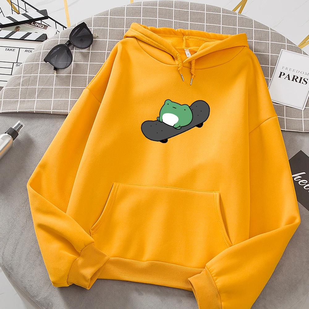Hooded Sweatshirt Oversized Itself Loose Pullover Harajuku Funny Thicken Cartoon Woman