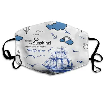 

Mouth Mask Clouds Sun Print Masks - Breathable Adjustable Windproof Mouth-Muffle, Camping Running for Women and Men