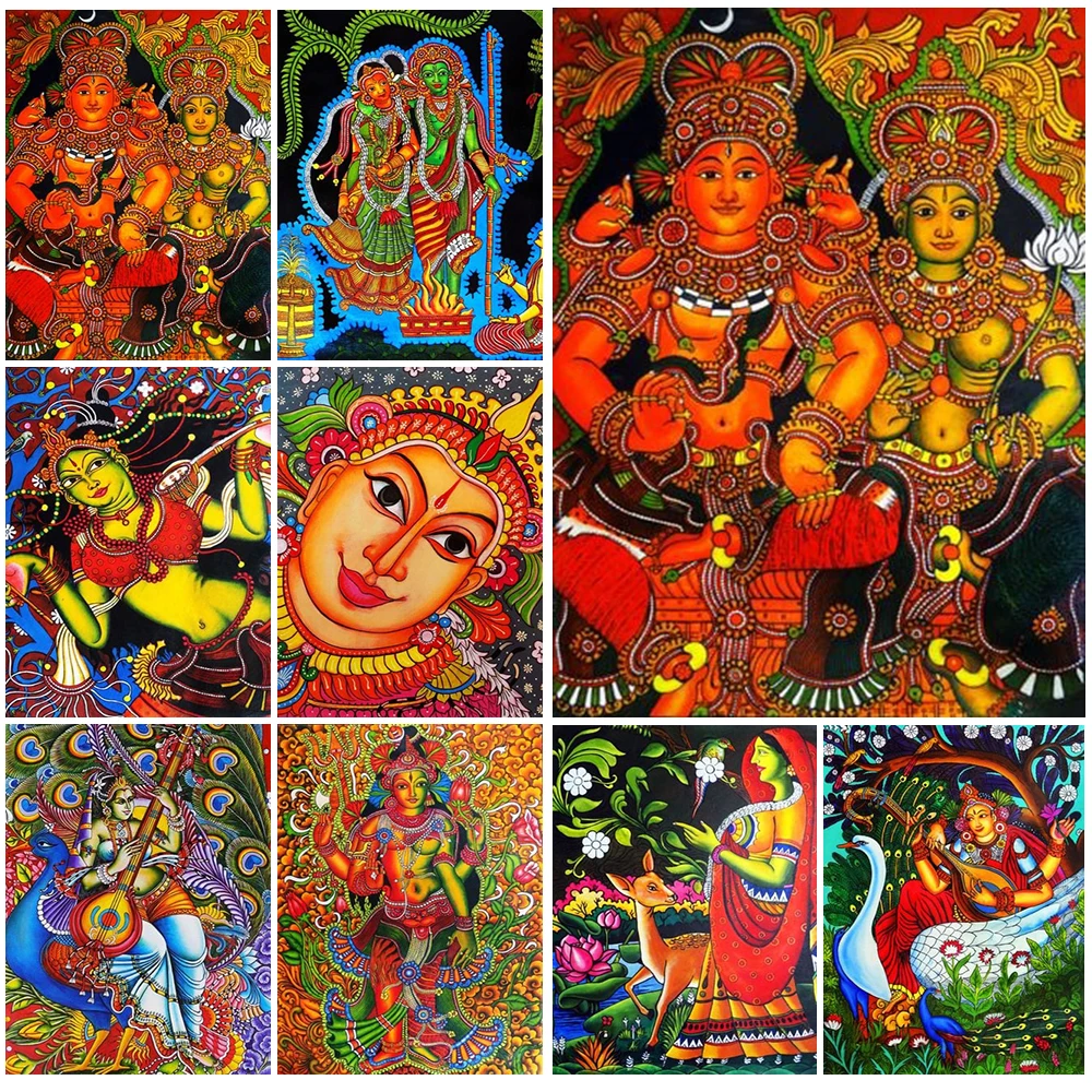 

Religion Shiva Hinduism Indian Parvati Posters and Prints Wall Art Canvas Painting Wall Pictures For Living Room Unframed