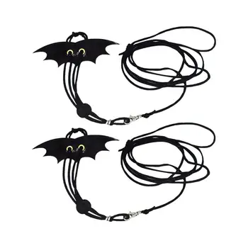 

2Pcs Adjustable Leashes Small Animal Squirrel Hamster Harness Decorative Wings Hauling Cable Rope Outdoor Hamster Leashes Strips