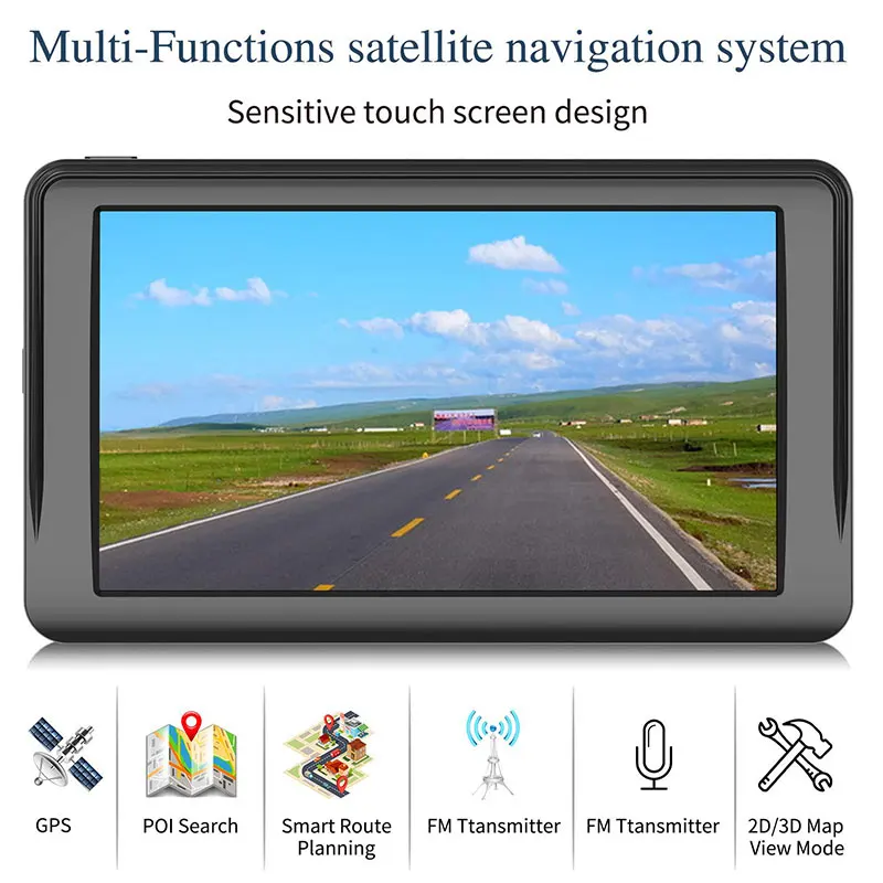

Vehemo 256MB+8G GPS Navigator System Support for National Languages Car GPS Navigation Route Planning HD GPS Navigator