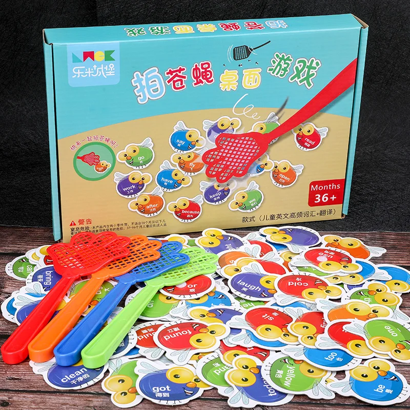 Креативные игрушки Swat a fly, Обучающие слова, настольная игра, Детская развивающая игрушка, прицел, слово Swat, товары для детского сада, интерактивные игрушки