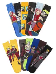 Anime Socks Cosplay Uzumaki Kakashi Akatsuki Itachi Figure Fashion Kawaii Cartoon Cotton Sock