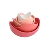 Lotus Ceramic Bowl Dishes Plates Sets Decor Creative Fruit Salad Plate Dinner Plate Organizer Flower Shape Container Storage 6