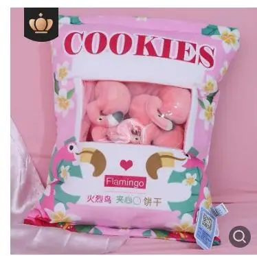 Christmas A Plushie Bag Pudding Toys Mini Animals Doll Sakura Bunny Hamster Penguin Bear Chick Strawberry Dog Cat Pig Plushie - Color: 40cmx50cm (8pcs)