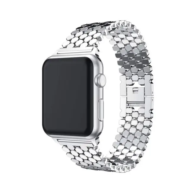 Strap for Apple watch 6 band 44mm 40mm iwatch serice 5 4 3 2 1 Accessories Stainless steel band for apple watch strap 38mm 42mm Silver