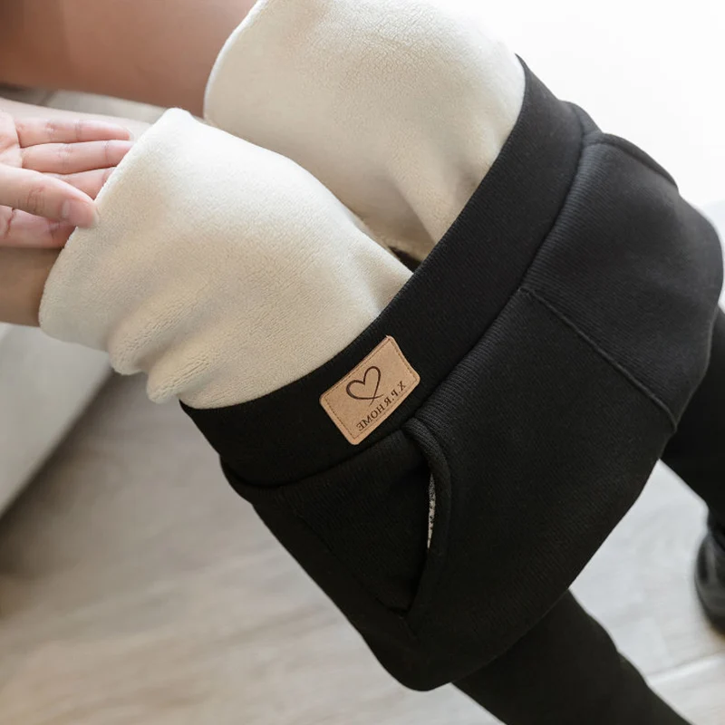 High Waist Soft Winter Pocket Leggings for Women Fleece High Waist Thick Pants Velvet Thermal Grey Women's Warm Leggings spanx faux leather leggings