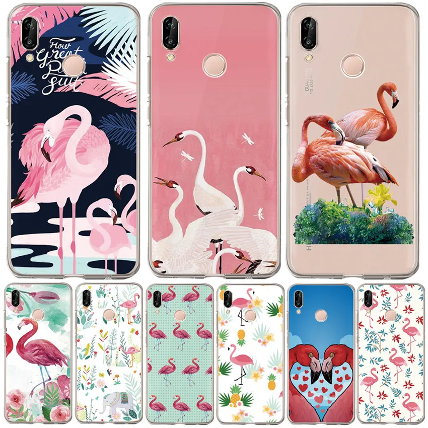 Чехол с рисунком Фламинго Fly DC для Huawei p20 Pro P20 Lite P30 P9 P8 P10 Honor 8X 9X 10 20i|Бамперы| |