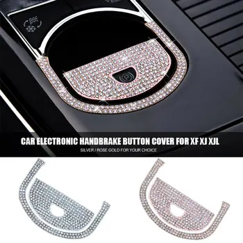 

2Pcs Car Electronic Hand Brake Button Decor Trim Cover Sticker For Jaguar XF XJ XJL