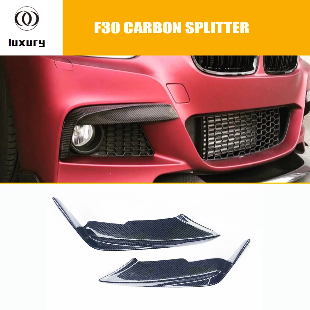 

Mad Style Carbon Fiber Front Bumper Upper Side Splitter Apron for BMW F30 F31 320 328 330 335 340 M Package 2012 - 2019