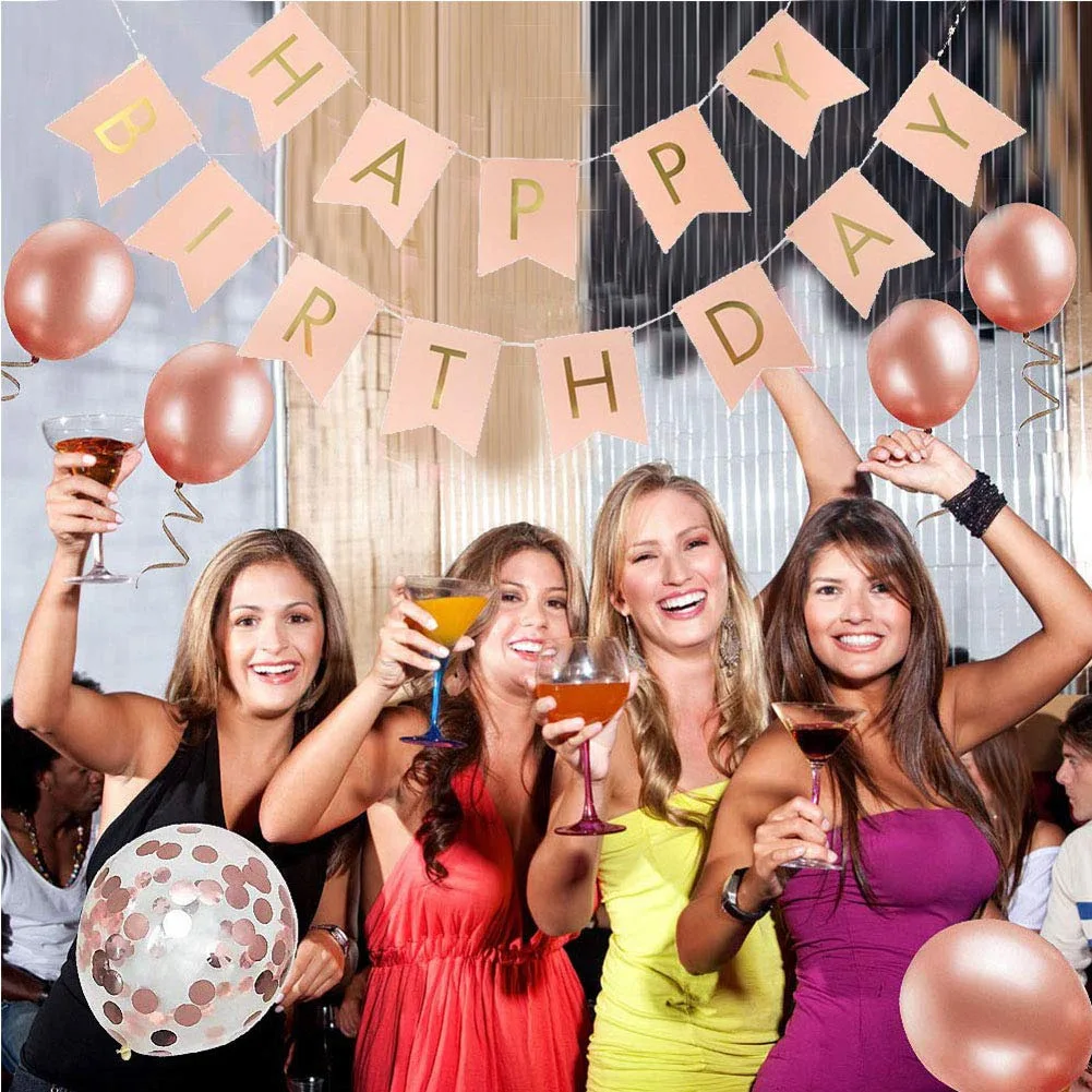 

Amazon New Style Birthday Party Suit Paper Flower Ball Lettered Hanging Flag Birthday Party Decoration 12-Inch Sequin Balloon