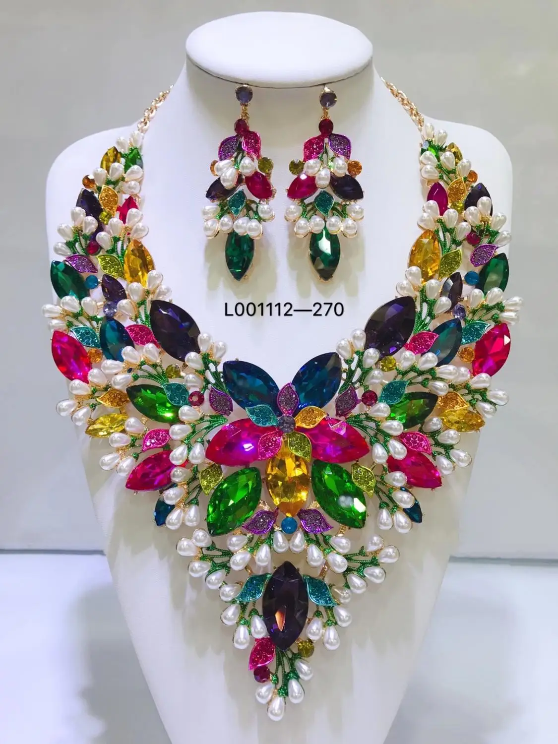 Mode V-vormige Bruids Sieraden Sets Voor Vrouwen Strass